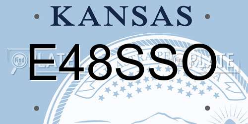 E48SSO Kansas License Plate