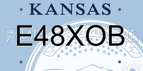 E48XOB Kansas License Plate