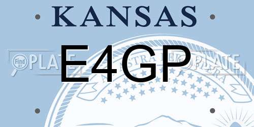 E4GP Kansas License Plate