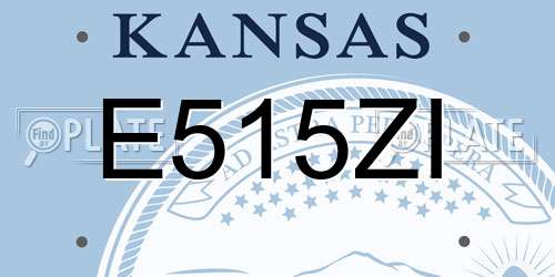 E515ZI Kansas License Plate