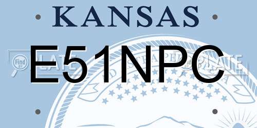 E51NPC Kansas License Plate