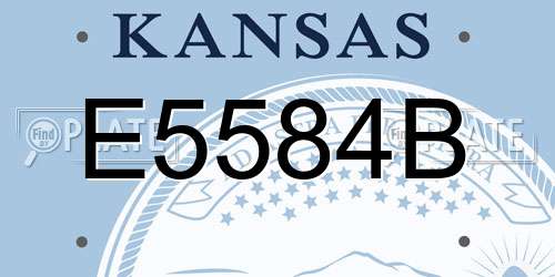 E5584B Kansas License Plate