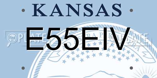 E55EIV Kansas License Plate