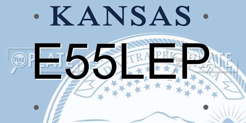 E55LEP Kansas License Plate
