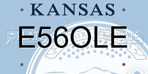 E56OLE Kansas License Plate