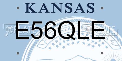 E56QLE Kansas License Plate