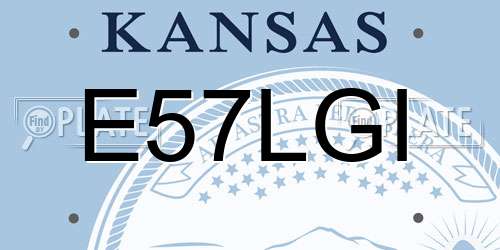 E57LGI Kansas License Plate