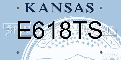 E618TS Kansas License Plate
