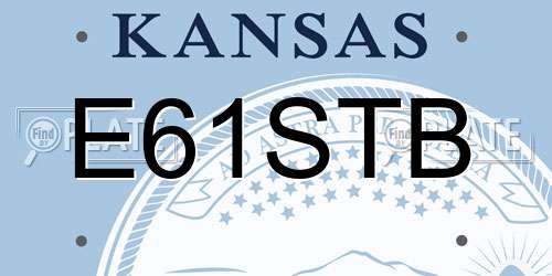 E61STB Kansas License Plate