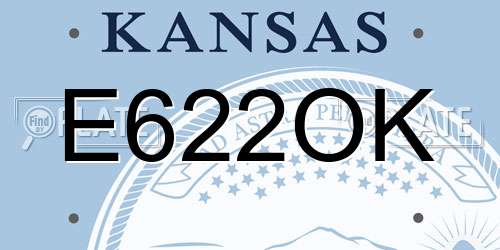 E622OK Kansas License Plate