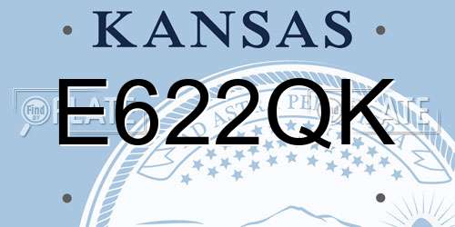 E622QK Kansas License Plate