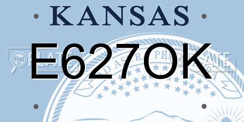 E627OK Kansas License Plate
