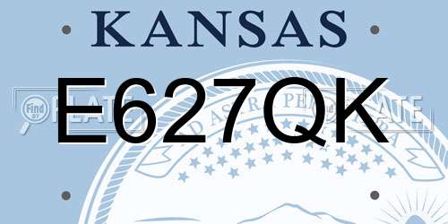E627QK Kansas License Plate