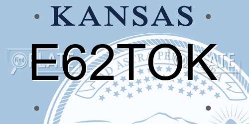 E62TOK Kansas License Plate
