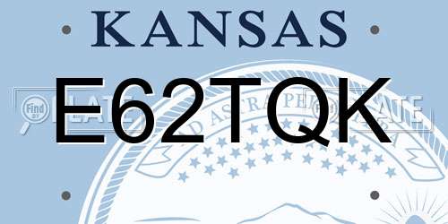 E62TQK Kansas License Plate