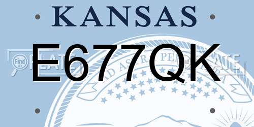 E677QK Kansas License Plate