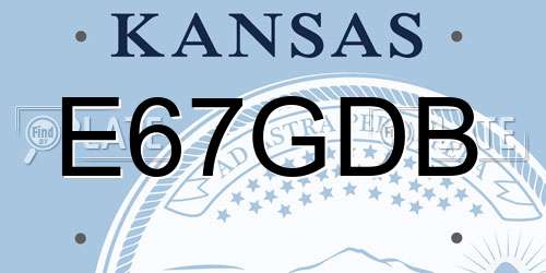 E67GDB Kansas License Plate