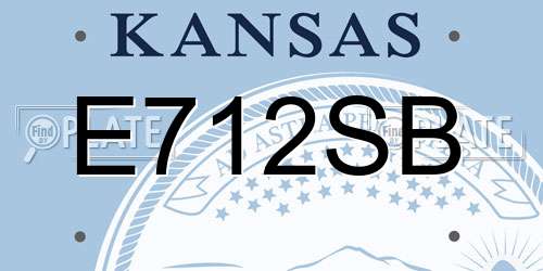 E712SB Kansas License Plate