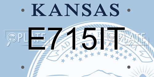 E715IT Kansas License Plate