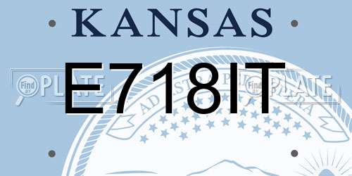 E718IT Kansas License Plate