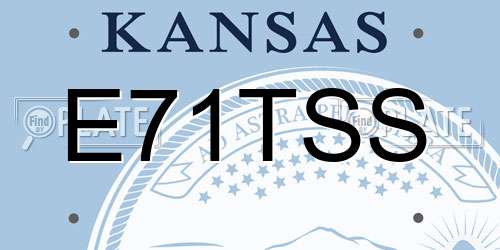 E71TSS Kansas License Plate
