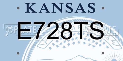 E728TS Kansas License Plate