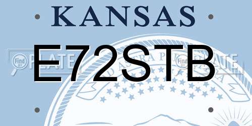 E72STB Kansas License Plate