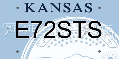 E72STS Kansas License Plate