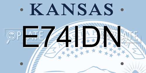 E74IDN Kansas License Plate