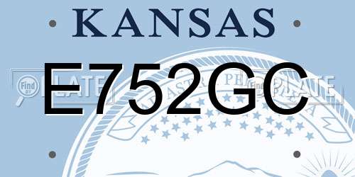 E752GC Kansas License Plate