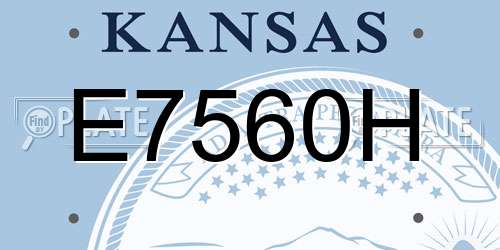 E7560H Kansas License Plate