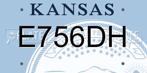 E756DH Kansas License Plate