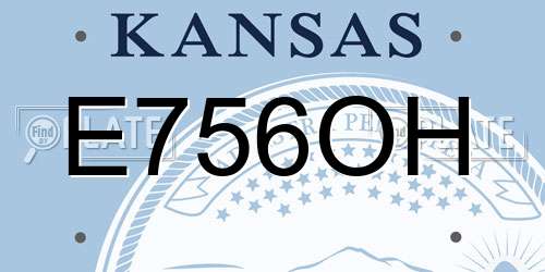 E756OH Kansas License Plate
