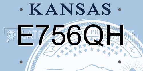 E756QH Kansas License Plate