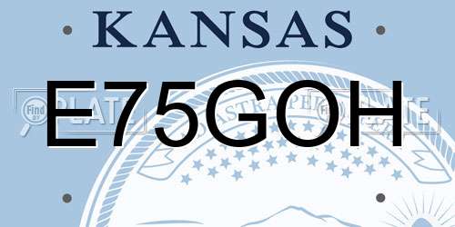 E75GOH Kansas License Plate
