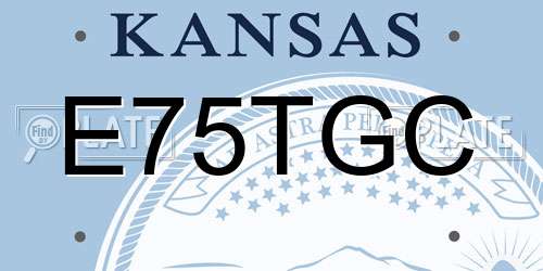 E75TGC Kansas License Plate