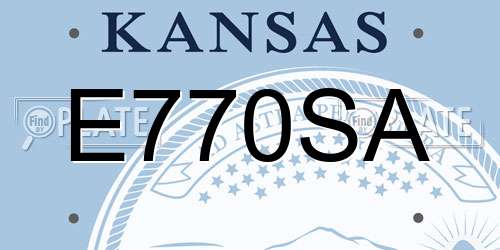 E770SA Kansas License Plate