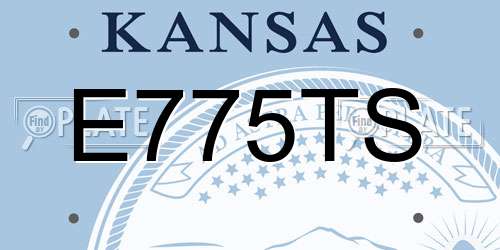 E775TS Kansas License Plate