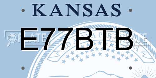 E77BTB Kansas License Plate