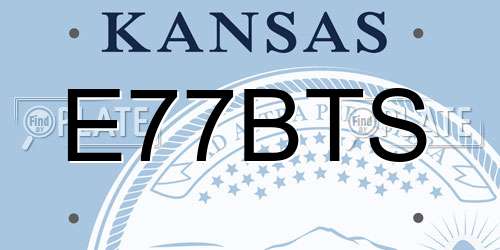 E77BTS Kansas License Plate
