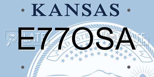E77OSA Kansas License Plate