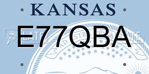 E77QBA Kansas License Plate
