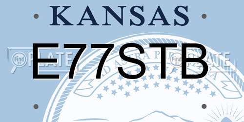 E77STB Kansas License Plate