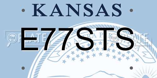 E77STS Kansas License Plate