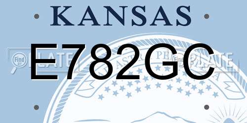E782GC Kansas License Plate