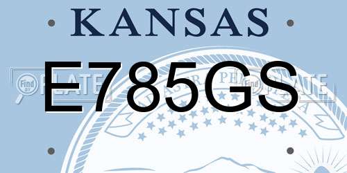 E785GS Kansas License Plate