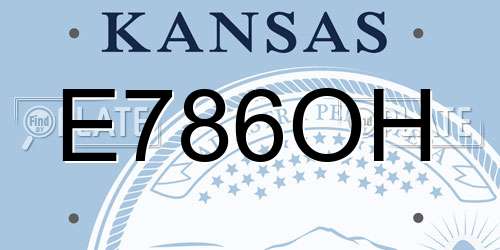 E786OH Kansas License Plate