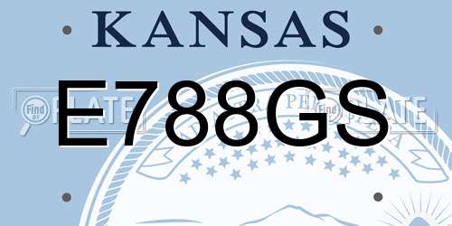 E788GS Kansas License Plate