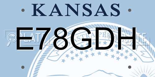 E78GDH Kansas License Plate