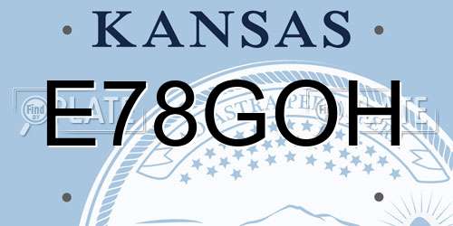 E78GOH Kansas License Plate